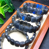 Grey Moonstone Labradorite Bracelet Crystal Healing Stone Jewelry Gift