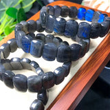 Grey Moonstone Labradorite Bracelet Crystal Healing Stone Jewelry Gift