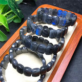 Grey Moonstone Labradorite Bracelet Crystal Healing Stone Jewelry Gift