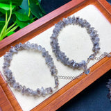 Natural Herkimer Diamond Chain Bracelet Crystal Reiki Healing Stone Jewelry