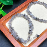 Natural Herkimer Diamond Chain Bracelet Crystal Reiki Healing Stone Jewelry