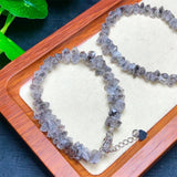 Natural Herkimer Diamond Chain Bracelet Crystal Reiki Healing Stone Jewelry