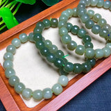 1 Pc Hetian Jade Nephrite Bracelet Old Style Beads Reiki Healing Stone