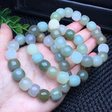 Natural Hetian Jade Nephrite Bracelet Old Style Beads Reiki Healing Stone