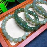 1 Pc Hetian Jade Nephrite Bracelet Old Style Beads Reiki Healing Stone