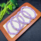 1 Pc Natural Kunzite Bracelet Faceted Abacus Bead Crystal Reiki Healing Stone