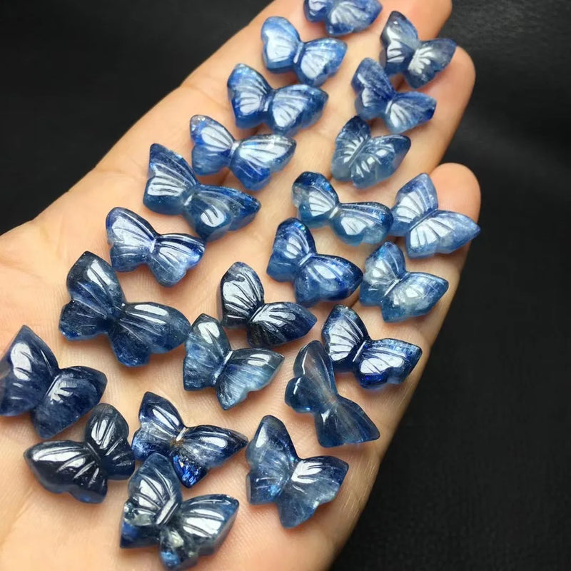 Natural Kyanite Butterfly Pendant Earring Crystal Healing Stone DIY Accessories