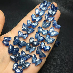 Natural Kyanite Butterfly Pendant Earring Crystal Healing Stone DIY Accessories