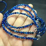 Natural Kyanite Chain Bracelet Reiki Healing Stone 925 Sterling Silver