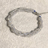 Labradorite Gray Moonstone Chain Bracelet Reiki Healing Stone Jewelry