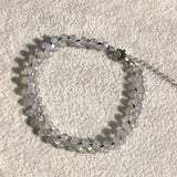 Labradorite Gray Moonstone Chain Bracelet Reiki Healing Stone Jewelry