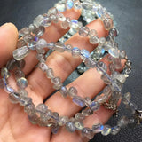 Labradorite Moonstone Chips Bracelet 925 Silver