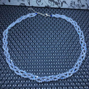 Labradorite Gray Moonstone Necklace Faceted Crystal Jewelry