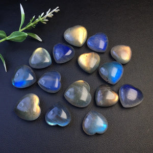 Labradorite Heart Jewelry Making Pendant Earring Bracelet Crystal Reiki Healing