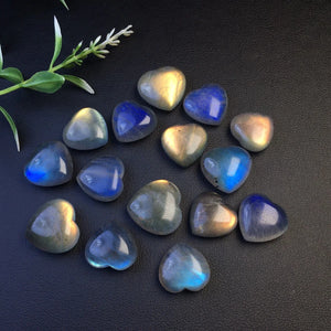 Labradorite Heart Jewelry Making Pendant Earring Bracelet Crystal Reiki Healing