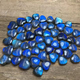 Labradorite Heart Pendant 925 Silver Reiki Healing Crystal Jewelry