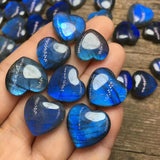 Labradorite Heart Pendant 925 Silver Reiki Healing Crystal Jewelry