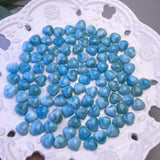 1 Pc Larimar Heart Jewelry Making Earring Crystal Healing Stone