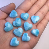 1 Pc Larimar Heart Jewelry Making Crystal Healing Stone Gift DIY Accessories