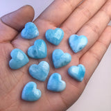 1 Pc Larimar Heart Jewelry Making Crystal Healing Stone Gift DIY Accessories