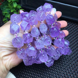 Lavender Amethyst Bracelet Diamond Faceted Beads Crystal Quartz