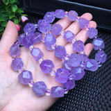 Lavender Amethyst Bracelet Diamond Faceted Beads Crystal Quartz