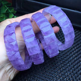 Natural Lavender Amethyst Square Bracelet Bangle Crystal Reiki Healing Stone