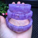 Natural Lavender Amethyst Square Bracelet Bangle Crystal Reiki Healing Stone