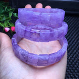 Natural Lavender Amethyst Square Bracelet Bangle Crystal Reiki Healing Stone