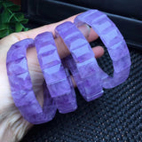 Natural Lavender Amethyst Square Bracelet Bangle Crystal Reiki Healing Stone