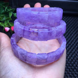 Natural Lavender Amethyst Square Bracelet Bangle Crystal Reiki Healing Stone