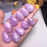 Fengbaowu Lavender Purple Kunzite Water Droplet Pendant Crystal Healing Stone