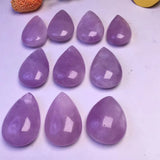 Fengbaowu Lavender Purple Kunzite Water Droplet Pendant Crystal Healing Stone