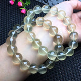Fengbaowu Lemon Citrine Bracelet 12MM - Crystal Healing Stone Jewelry