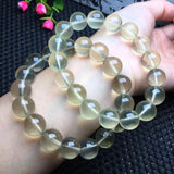 Fengbaowu Lemon Citrine Bracelet 12MM - Crystal Healing Stone Jewelry