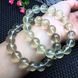Fengbaowu Lemon Citrine Bracelet 12MM - Crystal Healing Stone Jewelry