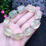 Lemon Citrine Crystal Bracelet Reiki Healing Stone Jewelry