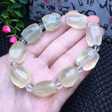 Lemon Citrine Crystal Bracelet Reiki Healing Stone Jewelry