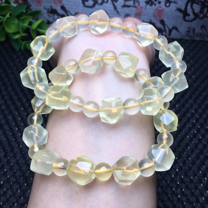 Natural Lemon Citrine Bracelet - Reiki Healing Stone Jewelry