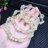 Fengbaowu Citrine Flower Bead Bracelet Crystal Reiki Healing Stone Jewelry