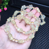 Fengbaowu Citrine Flower Bead Bracelet Crystal Reiki Healing Stone Jewelry