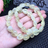 Fengbaowu Lemon Citrine Heart Bracelet Reiki Healing Stone Gift Women