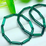Natural Malachite Barrel Beads Bracelet Reiki Healing Stone Crystal Jewelry