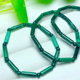 Natural Malachite Barrel Beads Bracelet Reiki Healing Stone Crystal Jewelry