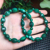 Natural Malachite Bracelet Faceted Bead Crystal Reiki Healing Stone Jewelry Gift