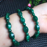 Natural Malachite Bracelet Faceted Bead Crystal Reiki Healing Stone Jewelry Gift