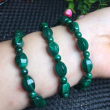 Natural Malachite Bracelet Faceted Bead Crystal Reiki Healing Stone Jewelry Gift
