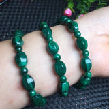 Natural Malachite Bracelet Faceted Bead Crystal Reiki Healing Stone Jewelry Gift