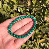 Natural Malachite Bracelet Round Beads Reiki Healing Stone Crystal Jewelry