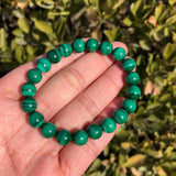 Natural Malachite Bracelet Round Beads Reiki Healing Stone Crystal Jewelry